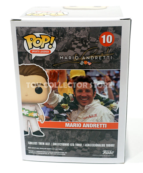 Mario Andretti 10 POP Vinyl Figure 1969 Indy 500 Winner Funko Pop Vinyl Figure